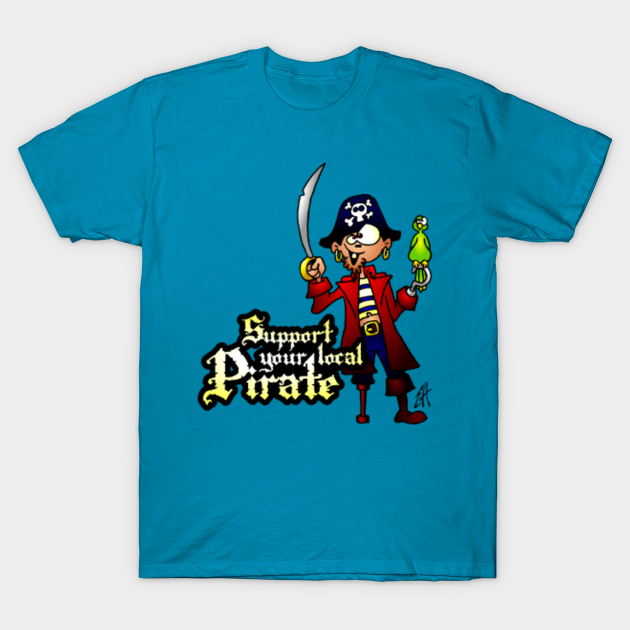 Support your local Pirate T-Shirt by Cardvibes